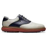 FootJoy Traditions Spikeless Golf Shoes - Cream / Navy