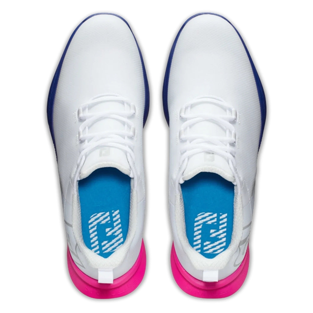 Footjoy Men's Fuel XW Spikeless Golf Shoes - White / Pink