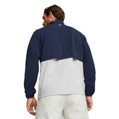Puma Men's Monterey Wind Golf Jacket - Navy Blazer/Ash Gray