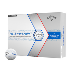 Callaway Supersoft Splatter 360 Golf Balls- White/Blue