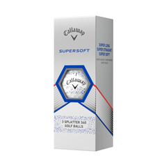 Callaway Supersoft Splatter 360 Golf Balls- White/Blue