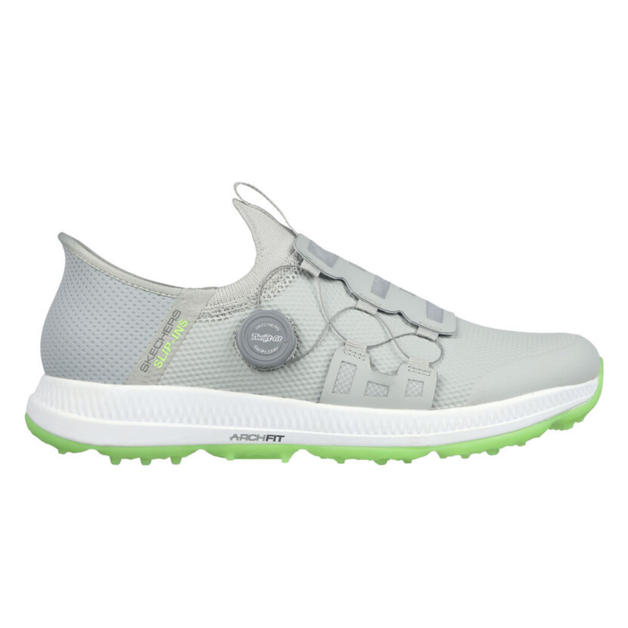 Skechers Elite 5 Slip-Ins Disc MD Spikeless Men’s Golf Shoes - Grey/Lime