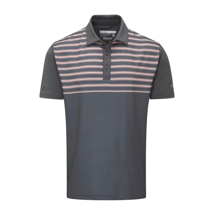 Stuburt Princeville Polo Shirt - Slate Grey/Coral