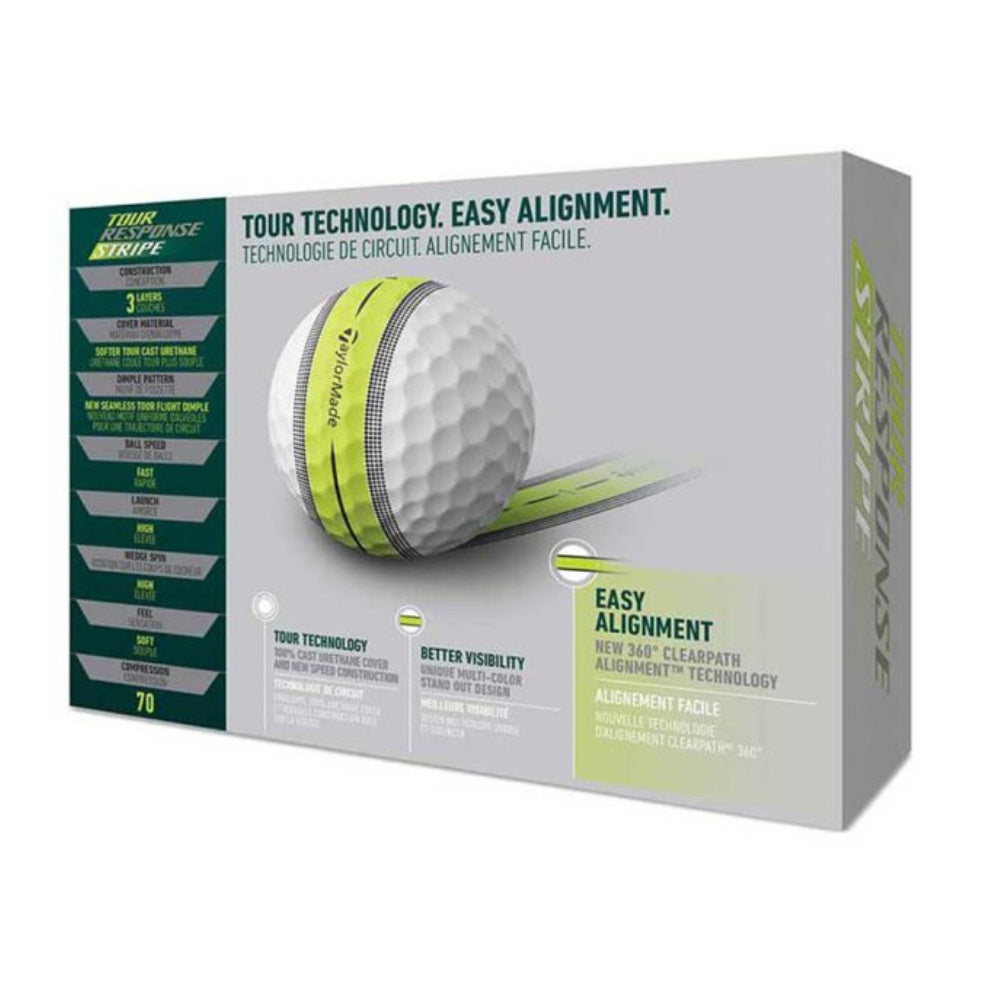 TaylorMade Tour Response Stripe Golf Balls - Multicolor